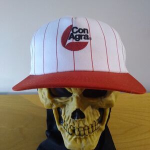 Deadstock Vintage K Products Con Agra Pinstripe Snap Back Hat